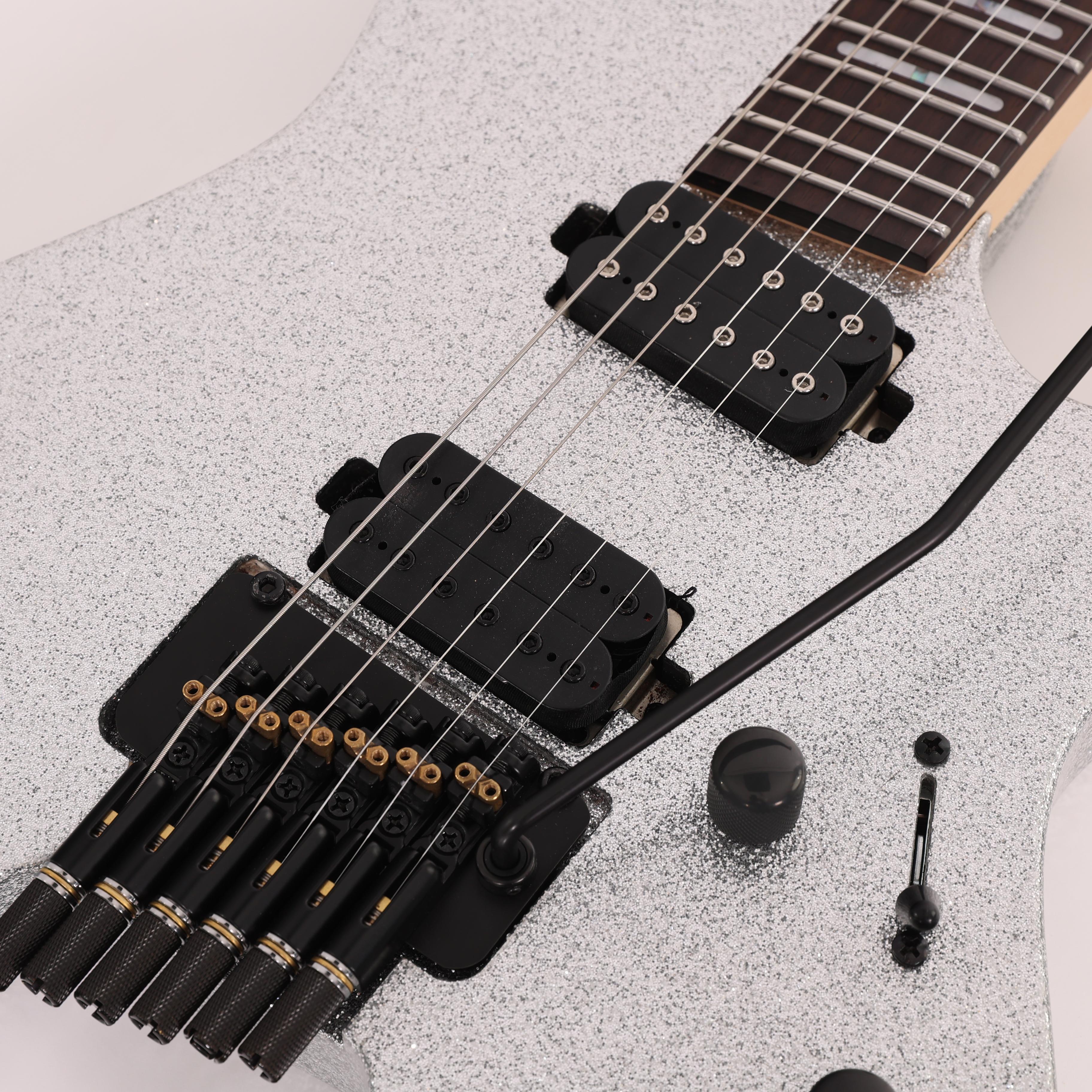 Sire Larry Carlton X6 Headless Electric Guitar in Silver Sparkle